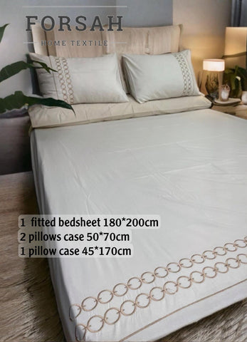 ملاية قطن 100% تطريز حرير