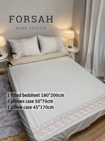 ملاية قطن 100% تطريز حرير