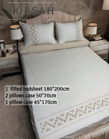 ملاية قطن 100% تطريز حرير