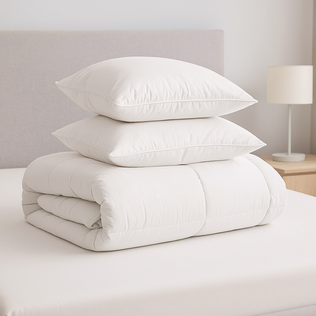 لحاف فندقي مقاس كوين  | 2 مخدة فندقية